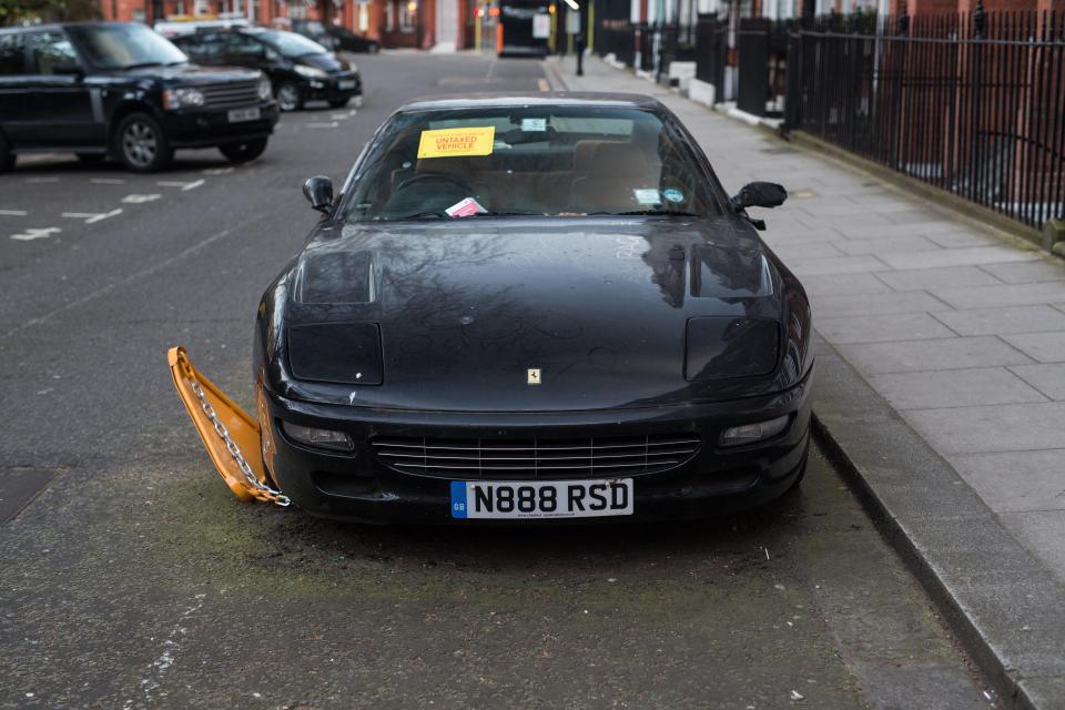  The MOT expired on the Ferrari in early 2015 and the owner appears to have little interest in getting it back on the road again