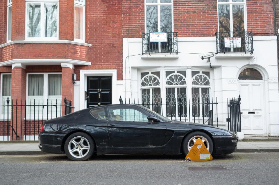  The car would be worth tens of thousands of pounds if it wasn't clamped and was ready to drive away
