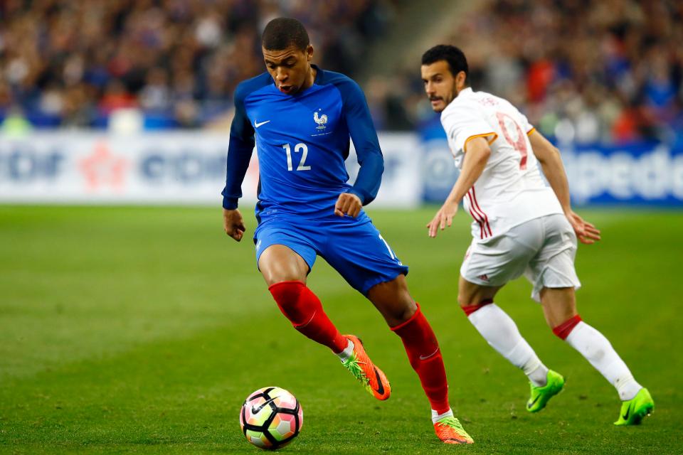  Kylian Mbappe in action against Spain on Tuesday