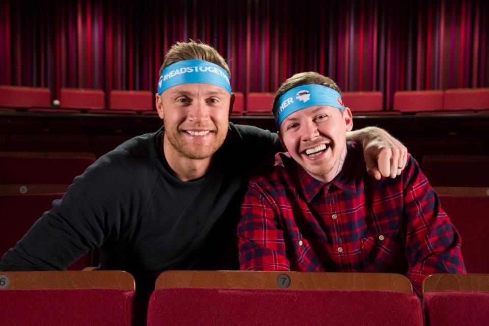  Freddie Flintoff (left) and Stephen Manderson who are among the stars talking publicly about their mental health battles