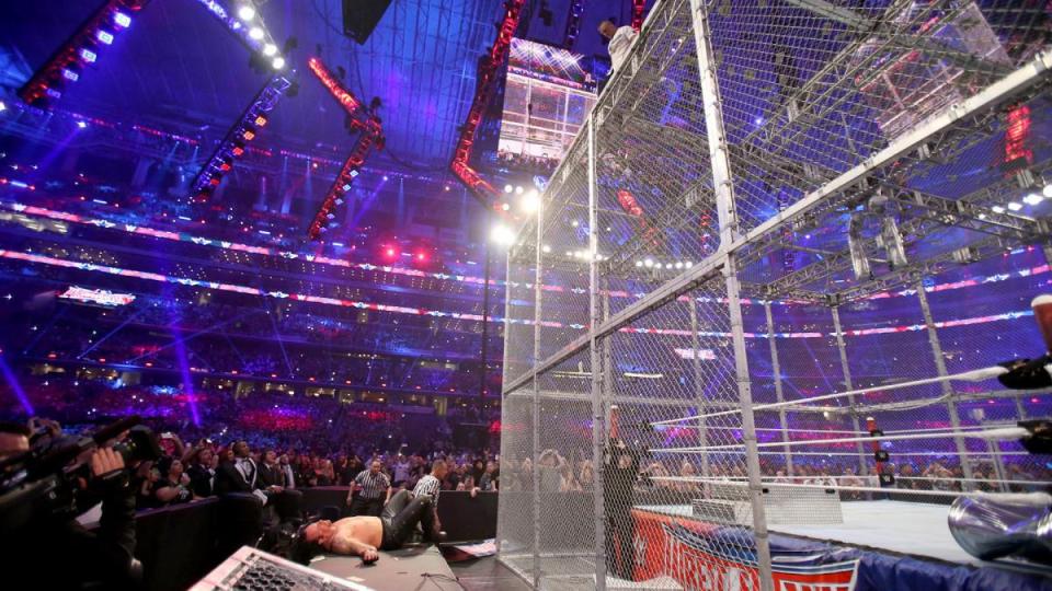 Shane McMahon jumped off the top of Hell in the Cell during a match with the Undertaker at last year's WrestleMania