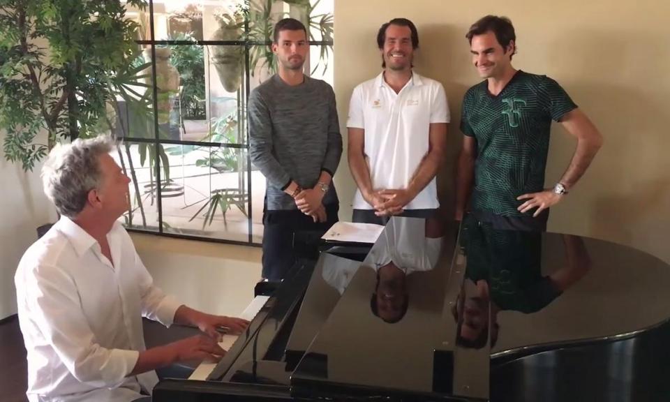 Roger Federer and the 'Backhand Boys' were back in action at Indian Wells