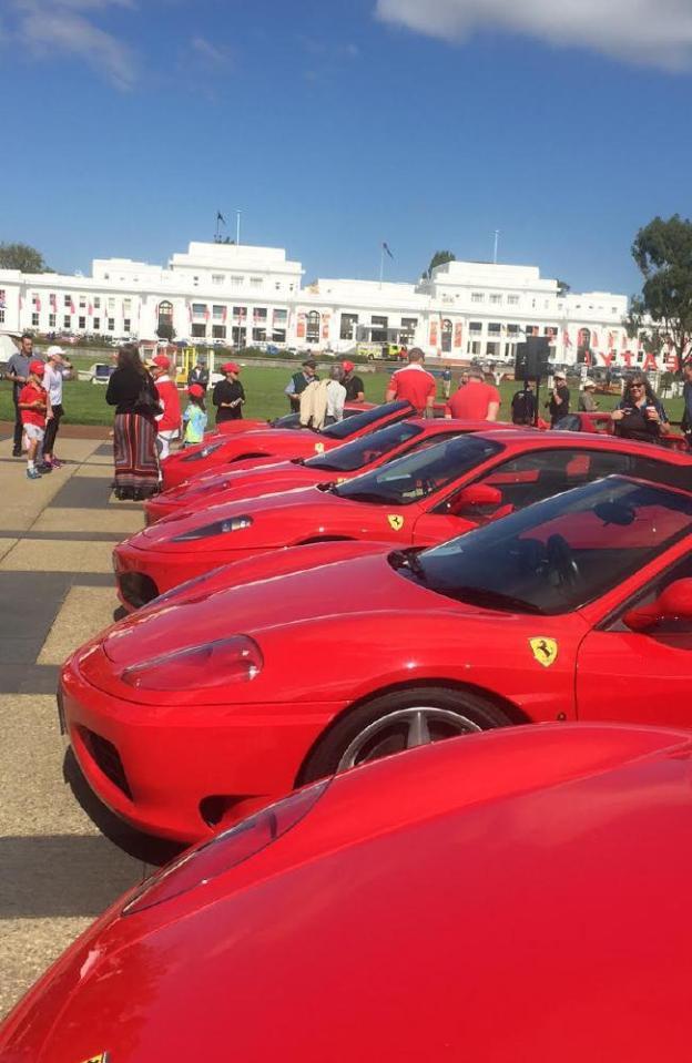 A sea of red: Ferrari-en-masse in Canberra for the Auto Italia car show