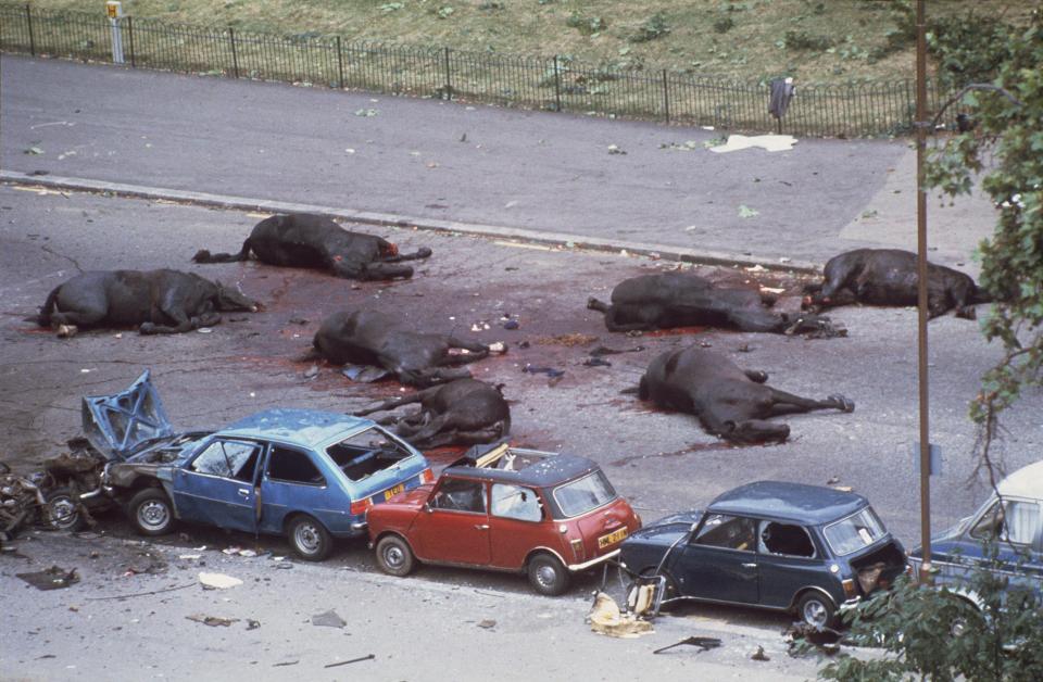 Scene of horror after IRA Hyde Park bombing in 1982