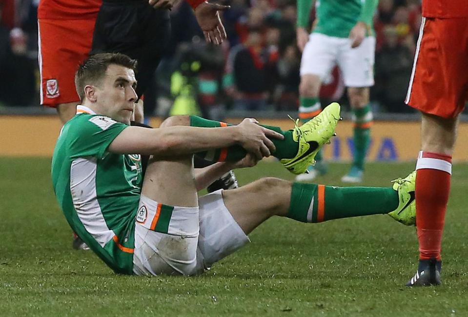 Seamus Coleman had his leg broken by Neil Taylor in a horror tackle