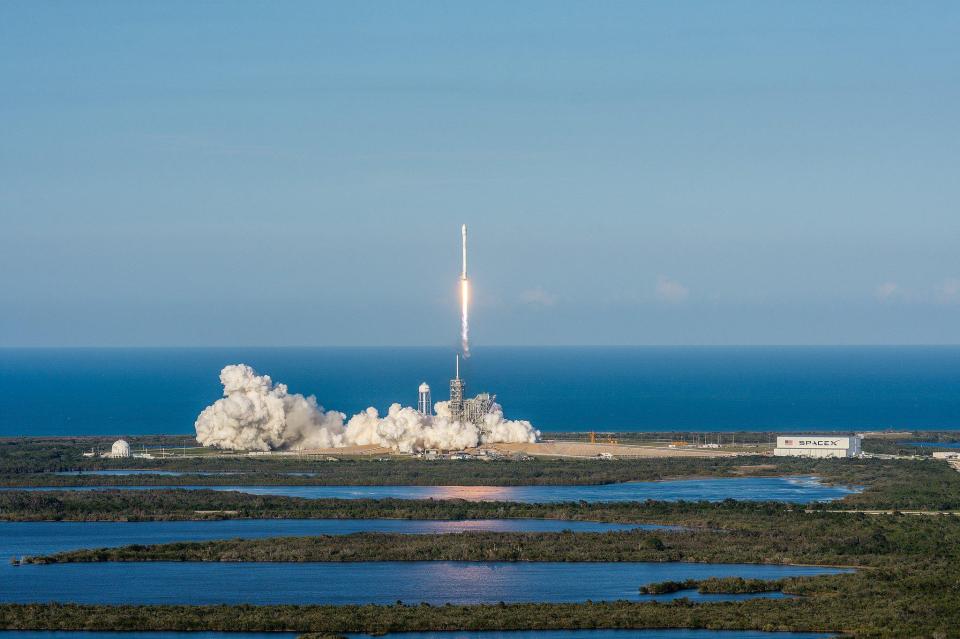  The Falcon 9 rocket was also launched at the Kennedy Space Center near Cape Canaveral, Florida on March 30