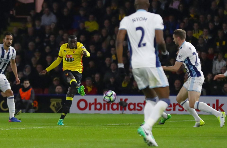  Troy Deeney nodded the ball down to M'Baye Niang and the Watford winger did the rest with a screamer