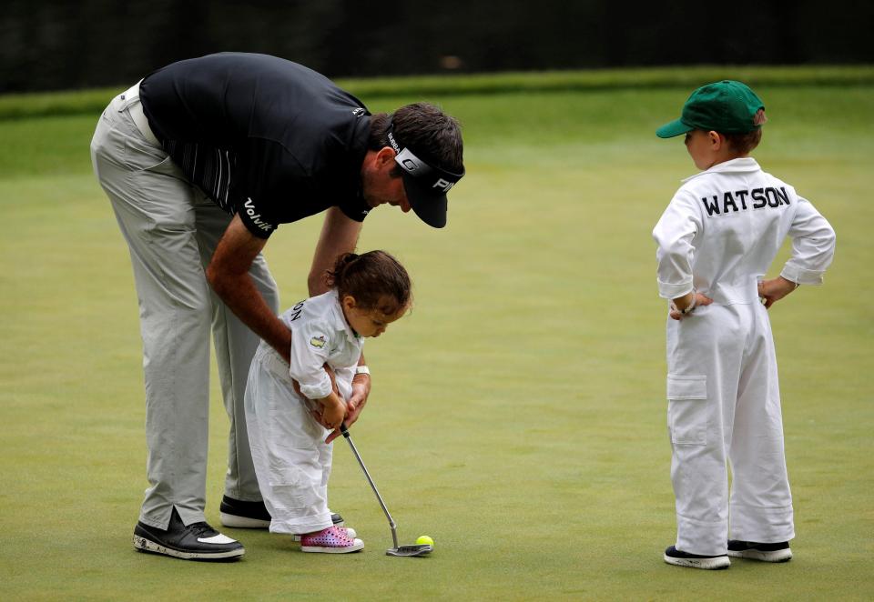  Bubba Watson was probably relieved not to be crowned winner of the Par Three competition