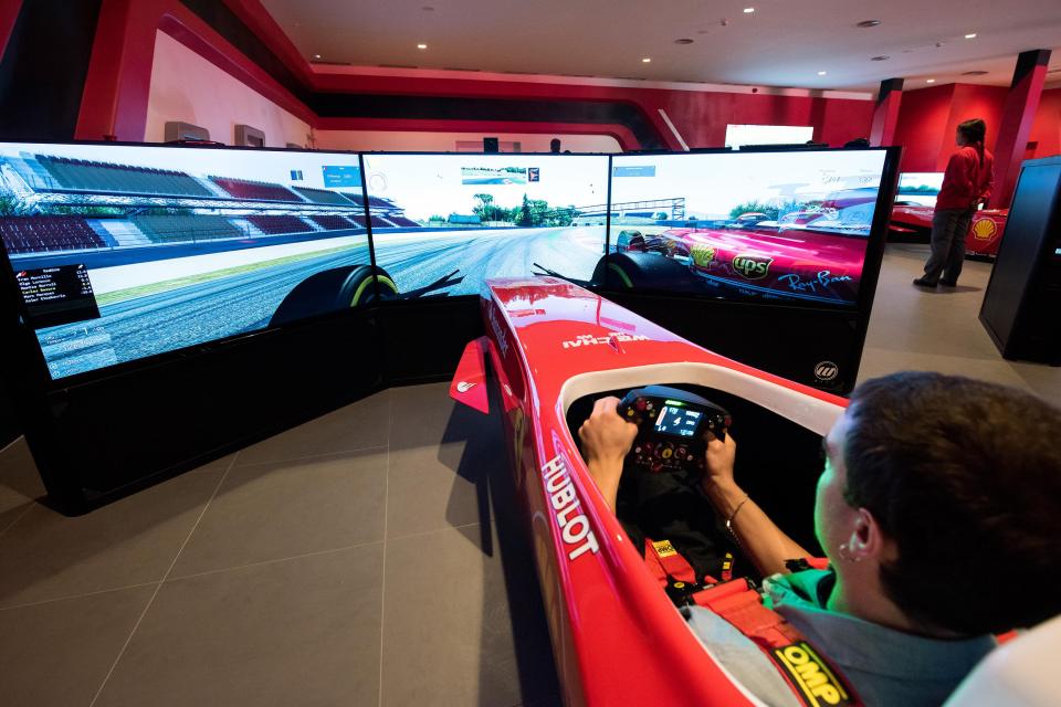 Racing-mad families can get behind the wheel and try out some of the world's most famous racing tracks in a simulator