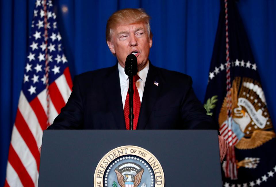 President Donald Trump said the US had to act after the Syrian leader Bashar al-Assad launched the 'horrible chemical weapons attack' on innocent civilians