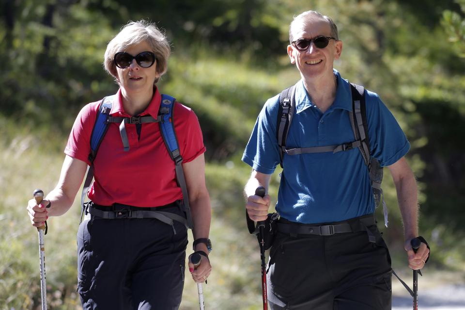  She made the decision while walking with her husband Philip - seen here on a trip to Switzerland last year
