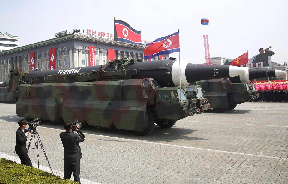North Korea paraded nukes through the street at parades marking 105 years since the state’s founder Kim Il-sung was born