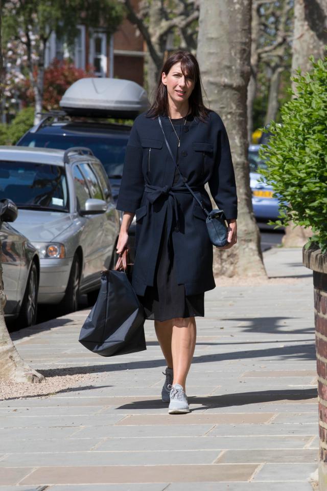 Meanwhile Samantha Cameron was spotted across London looking nonplussed about another election