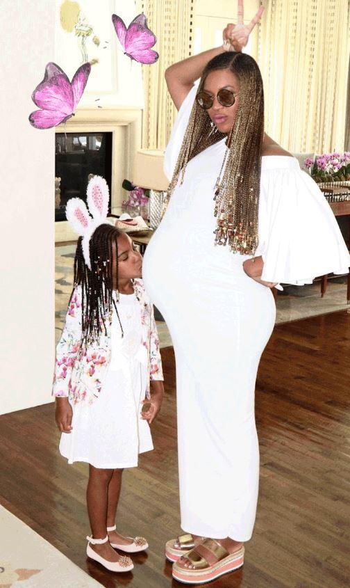  Beyonce has shared some adorable pictures with her little girl Blue Ivy