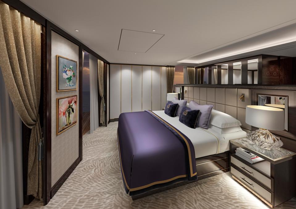 All the rooms will have flat screen TVs on the Queen Victoria cruise ship once it is refurbished