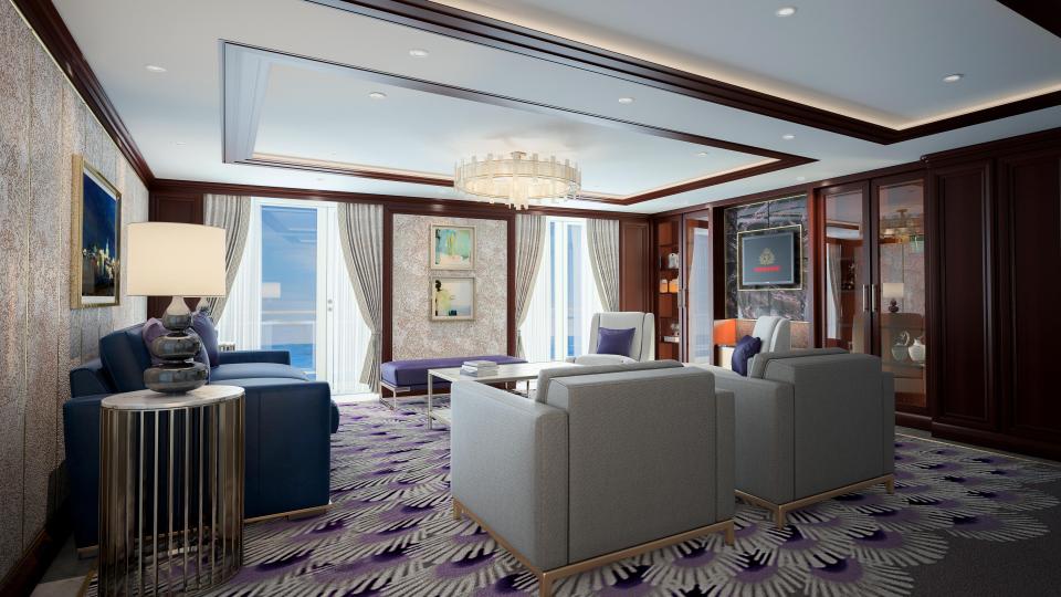 All the rooms have sea views and many have private balconies on the new Queen Victoria