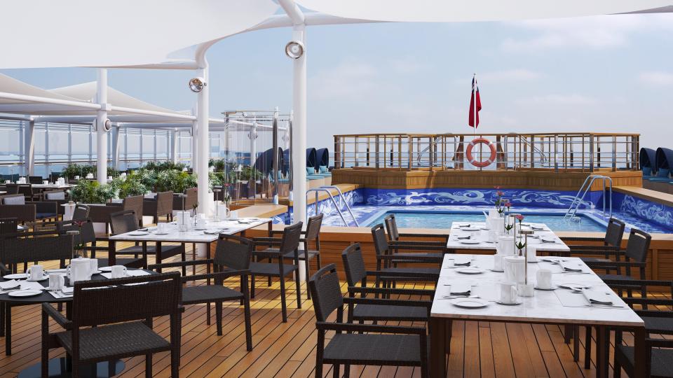 The new refurbishment will offer cabanas and windbreakers for guests to shelter from the sun by the lido