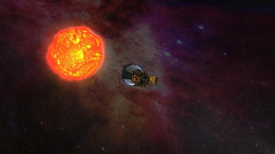  Another artist's impression showing the probe zooming towards the sun
