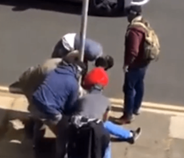 Plain clothed Cops swarm on the man in Wigan today 