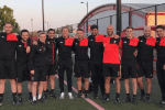 Lucas Leiva posted a photo of him at the centre of 16 coaches