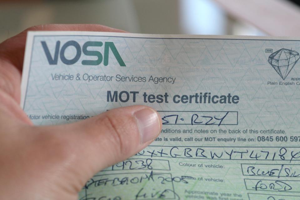 Even if an initial MOT certificate is still valid, any failed MOT makes the car illegal to drive on the road 