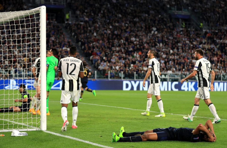 Kylian Mbappe despairs as Juventus celebrate after a close Monaco chance