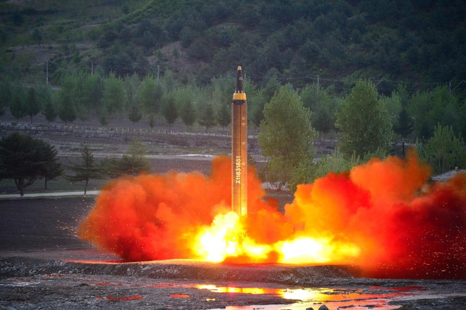 The new rocket was successfully launched and could hit US bases in the Pacific 