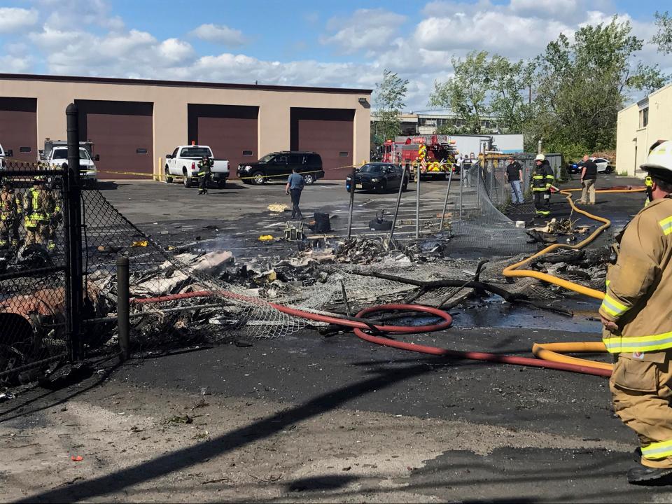  No one on the ground was injured or killed in the crash on Monday