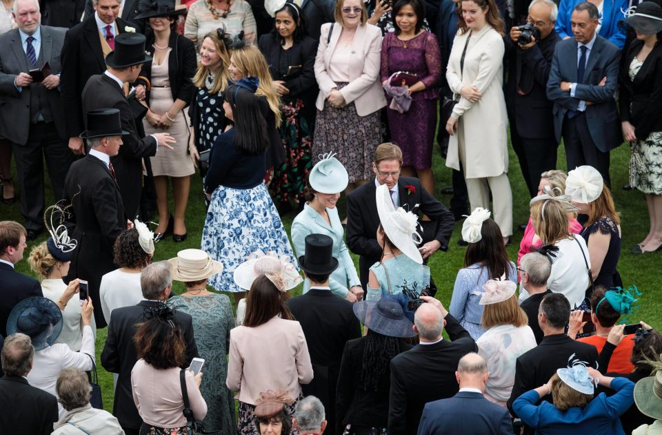 While greeting party goers Kate confided in Andrew Bates - who has worked on the sound for the Queen's speech for 28 years - to tell of her worries