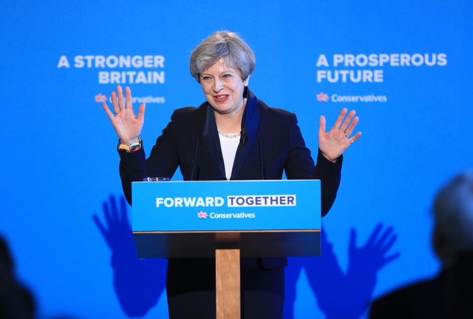  Theresa May unveiling her vision for Britain if she wins the election on June 8
