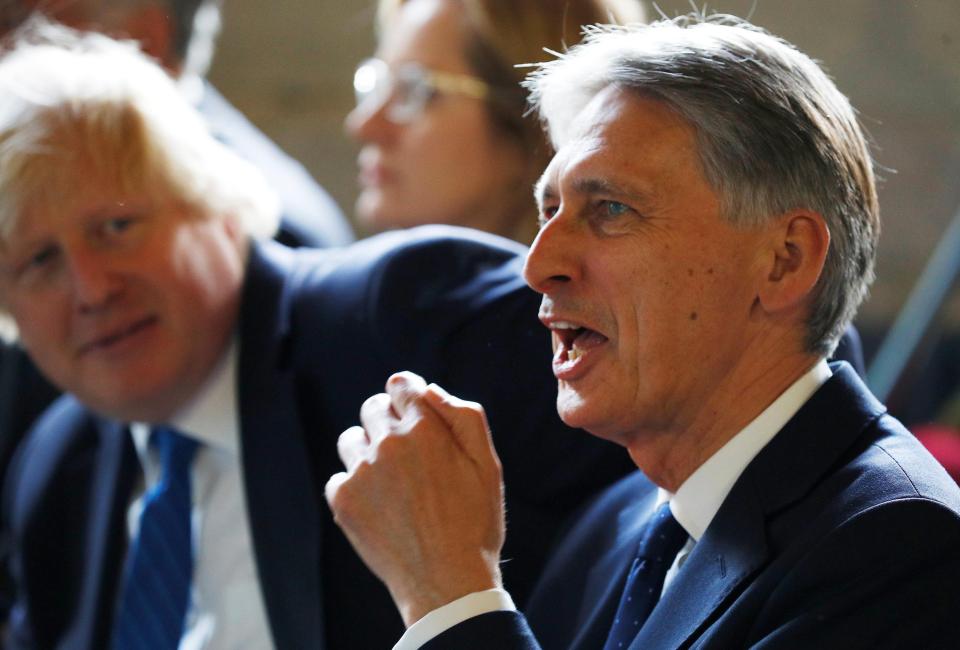  The Chancellor Philip Hammond was cheering the PM on