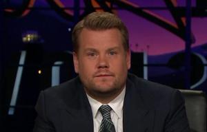 James Corden's voice broke as he paid an emotional tribute to Manchester