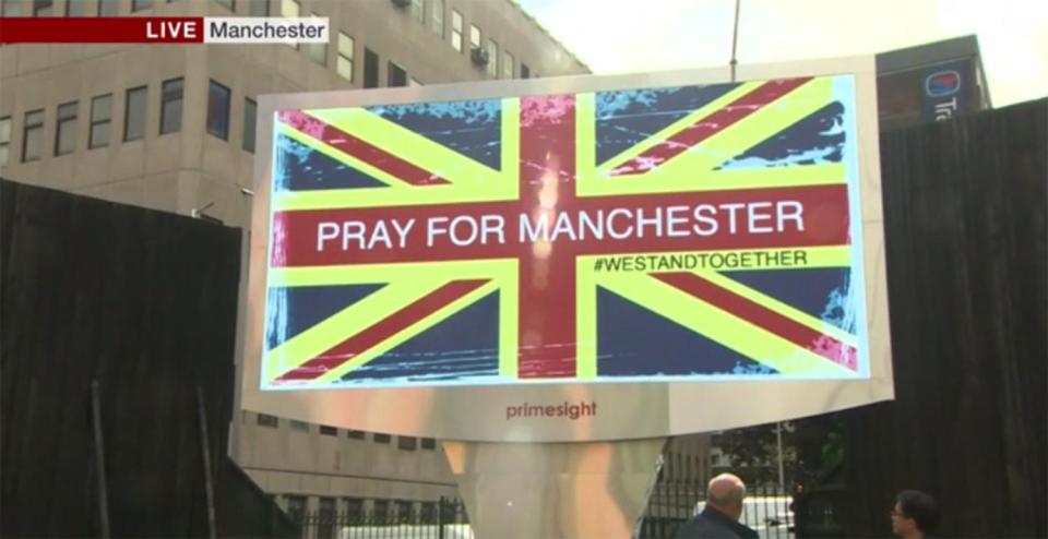 Messages of support have been shared for the city of Manchester