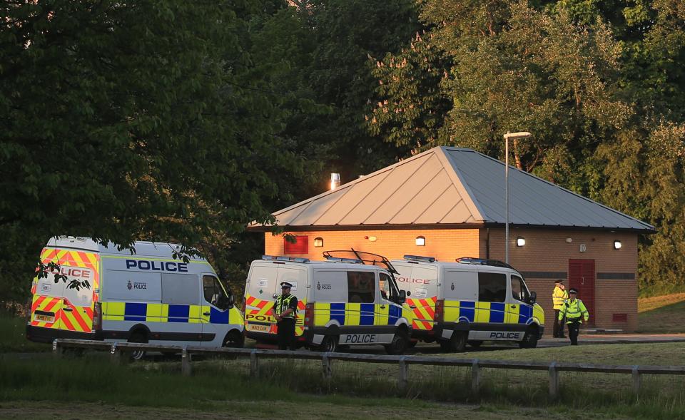 Residents said they had heard a loud bang as police conducted the raids