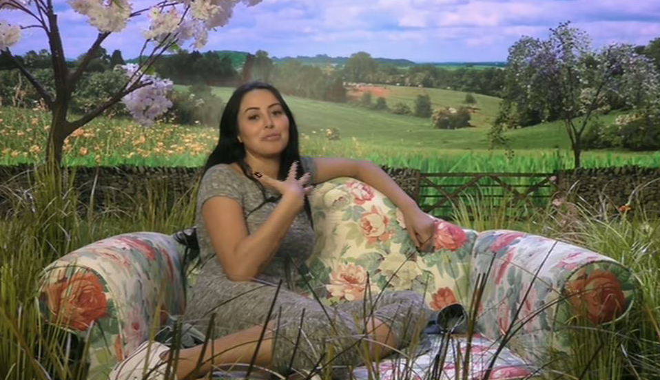  Big Brother star Marnie Simpson confessed she had been enjoying an eyeful of Kieran Lee's nipples