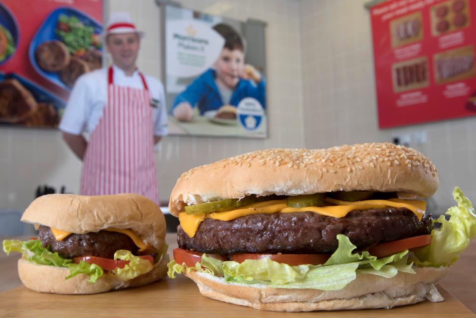  The burger weighs the same as a football apparently
