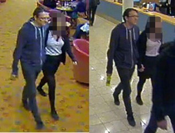  CCTV images of him walking hand in hand with the 15-year-old girl before he was arrested
