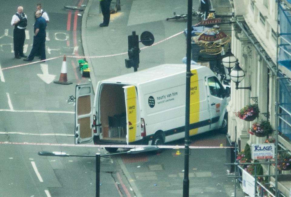 The attackers leapt out of the van and began their bloody stabbing spree 