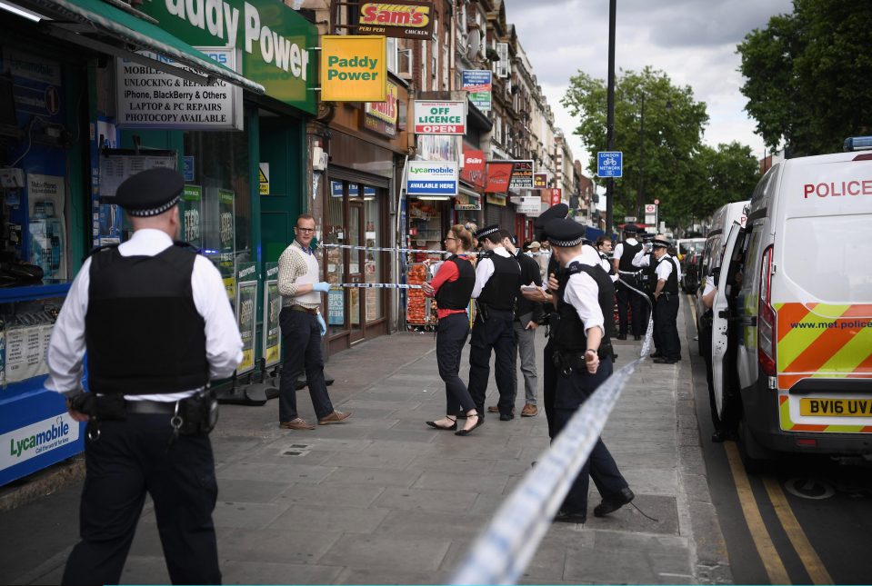  A large area of an East Ham street was cordoned off this afternoon