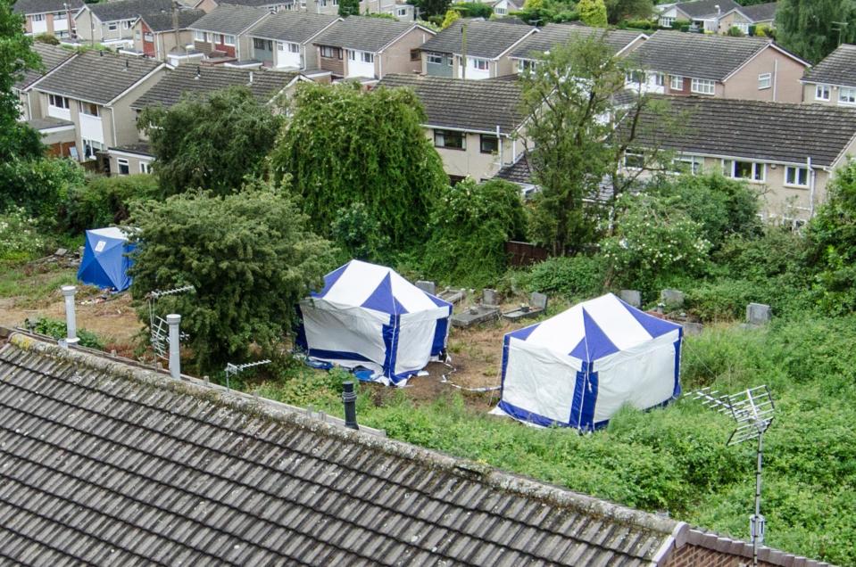  The forensic tents were put up in the cemetery just half a mile from Natalie's home