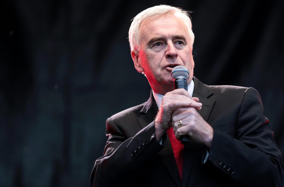  John McDonnell will headline speeches at a protest against the Tories Saturday