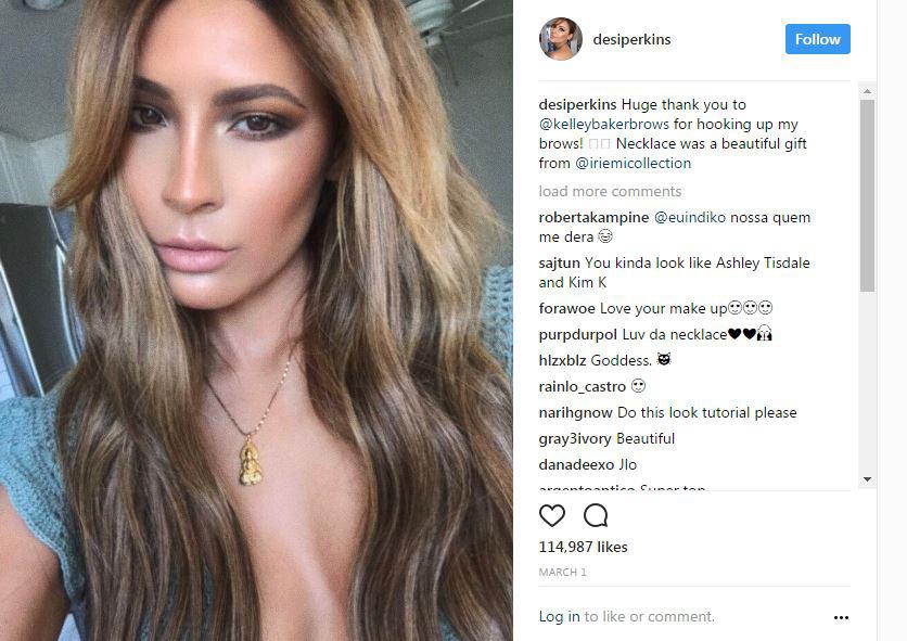  Desi has 3.4 million Instagram followers and 2.4 million YouTube subscribers but we're more jealous of her make-up collection