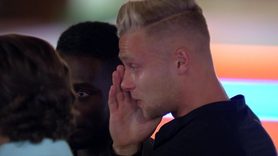 Harley was overcome with emotions as he was booted out of the show 