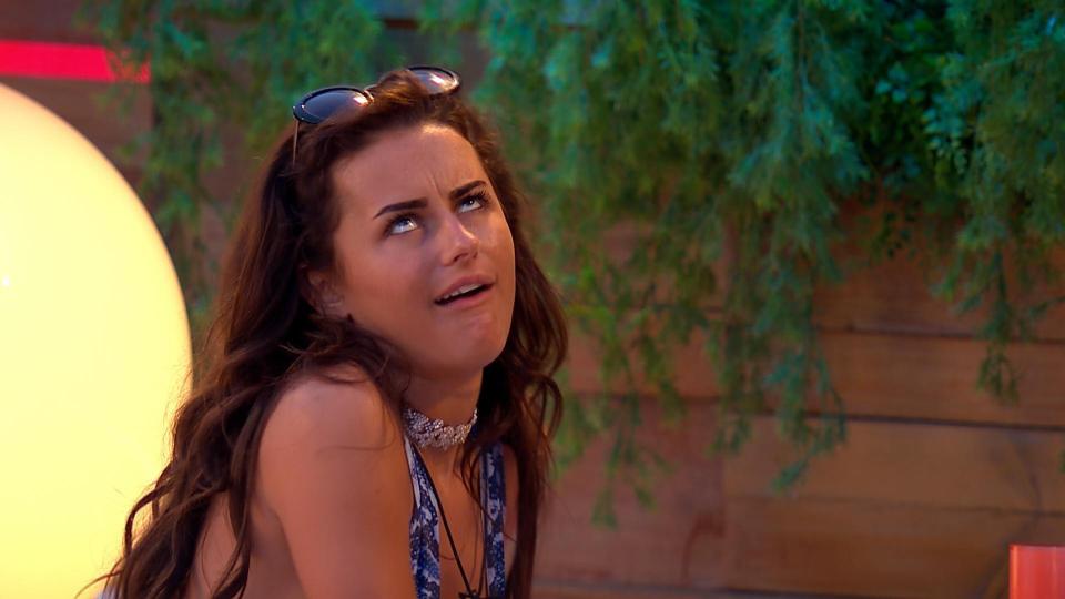 Amber Davies sparked the first big row on Love Island after telling Kem that Chris was hitting on her 