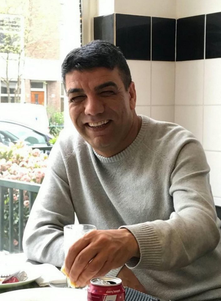 Saber, 57, told his family to flee because he was injured