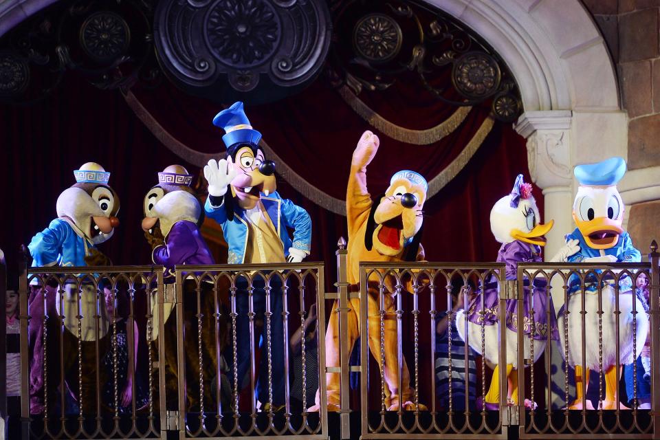 One poor worker playing Goofy was stabbed by a man who had been arguing with another adult about whether Goofy was a person in a costume or a REAL 6-foot dog in a hat