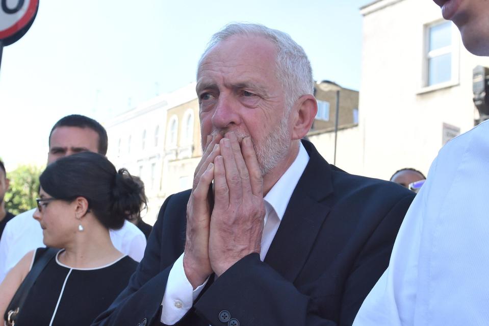  Labour leader Jeremy Corbyn visits the scene of a terror attack in Finsbury Park