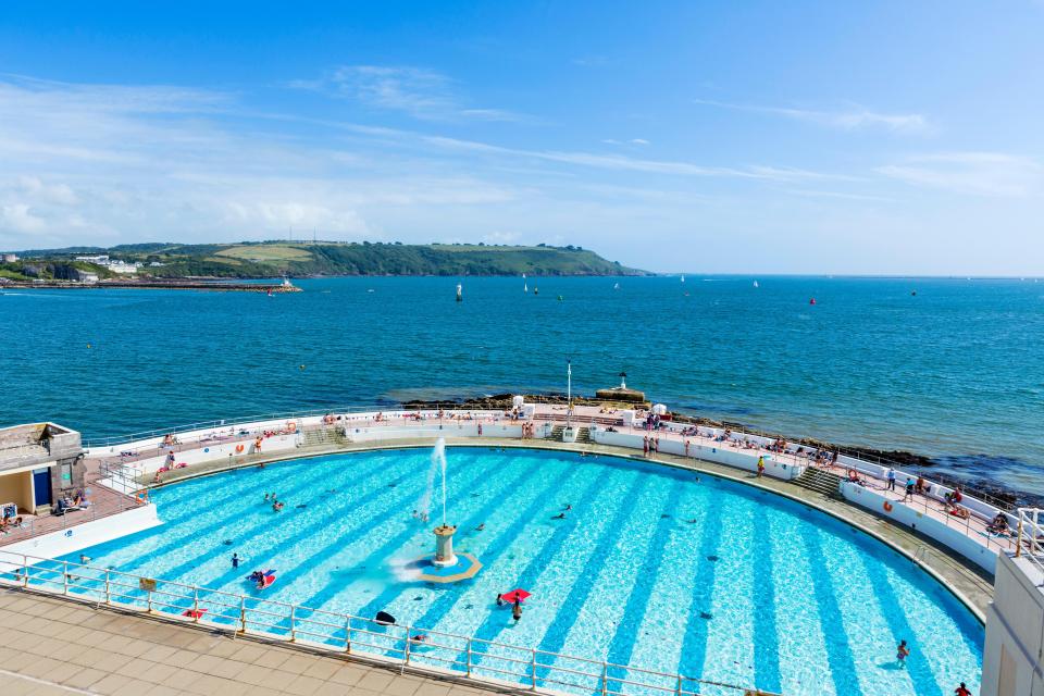Tinside Pool was built next to Plymouth Sound in the 1930s 