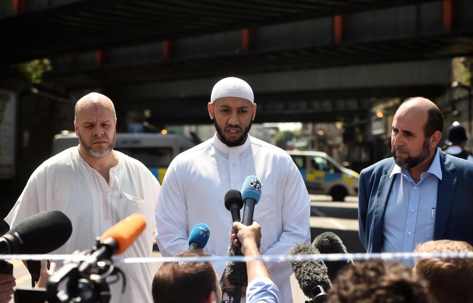 Mohammed Mahmud, the Iman of the Muslim Welfare House, protected the attacker telling crowds to wait for the police