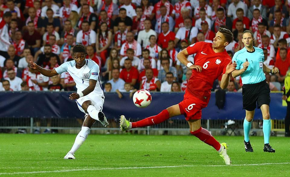 Demarai Gray fired England ahead with just six minutes on the spot for the perfect start
